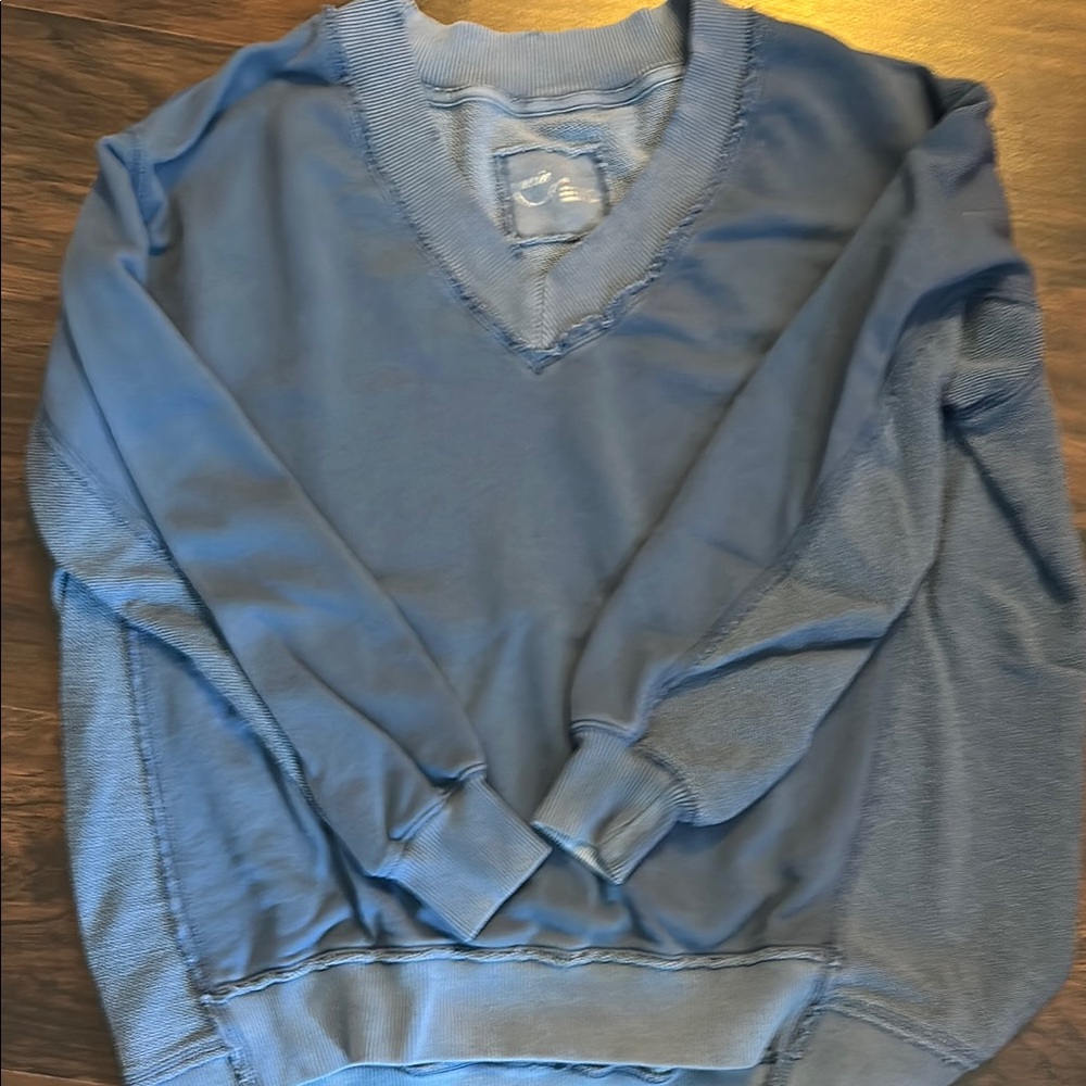 Women’s Aerie Blue V-Neck Sweatshirt